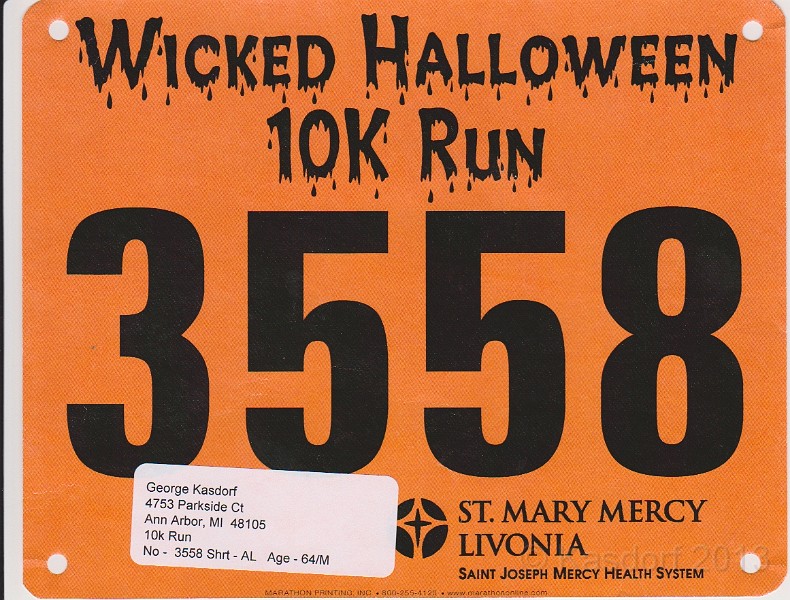 2013 Wicked 10K 200.jpg - The bib with #3558.